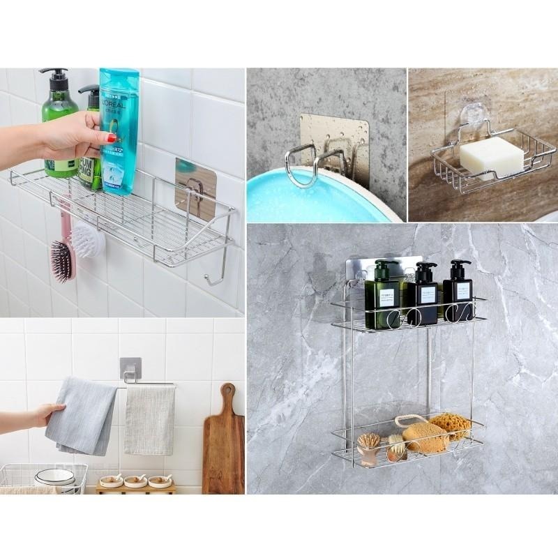 G+居家 髮絲紋 無痕貼 卡扣貼片 加大貼面組(6.5x14cm)-雙勾-2組-細節圖3