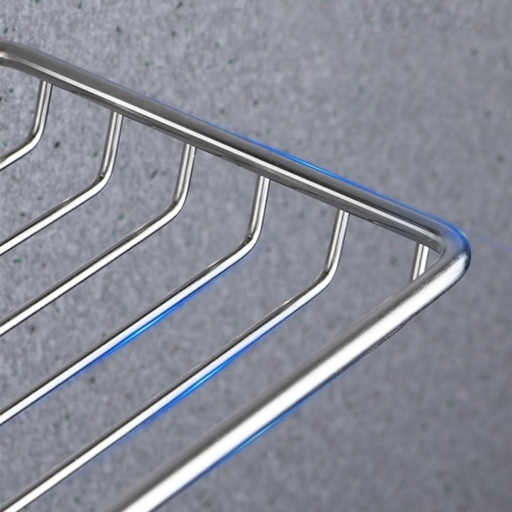 G+居家 304不鏽鋼無痕肥皂架 單層/雙層(簍空/免釘/免打孔/壁貼式)-細節圖2