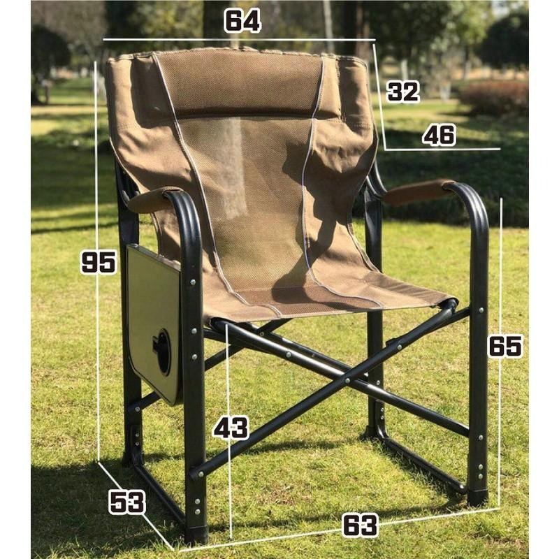 G+居家 豪華加寬戶外導演椅600D防潑水-咖啡色(露營野餐折疊椅/大川椅/休閒椅/野餐椅)-細節圖6