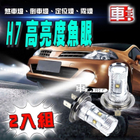 H7魚眼 6LED 白光30W(雙入組)