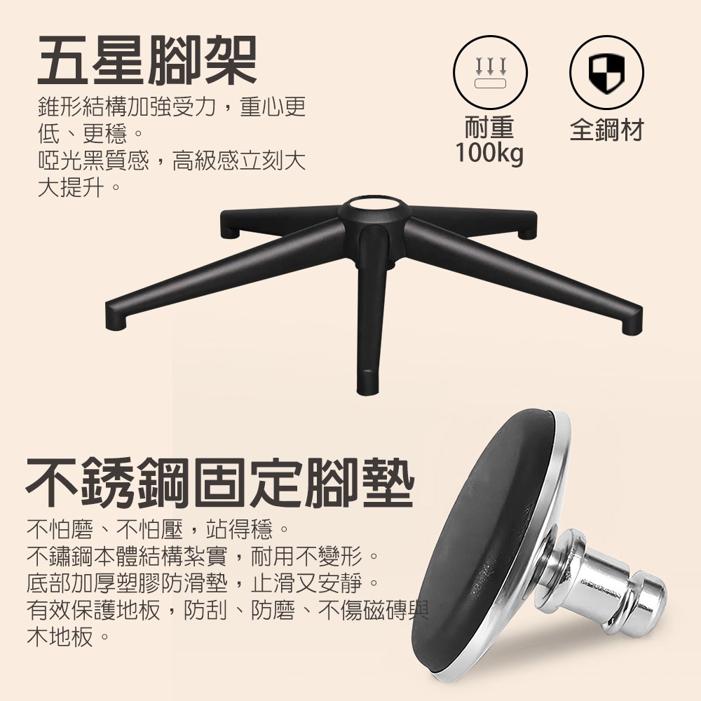 免組裝 設計師方格扶手皮革高吧檯五爪高腳椅(氣壓升降椅/高腳椅/吧檯椅/中島椅/酒吧高凳/收銀高椅凳)-細節圖5
