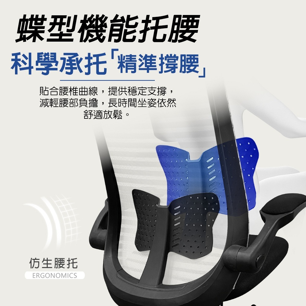 G+居家 台灣製人體工學低背護腰透氣椅C6826 免組裝-細節圖3
