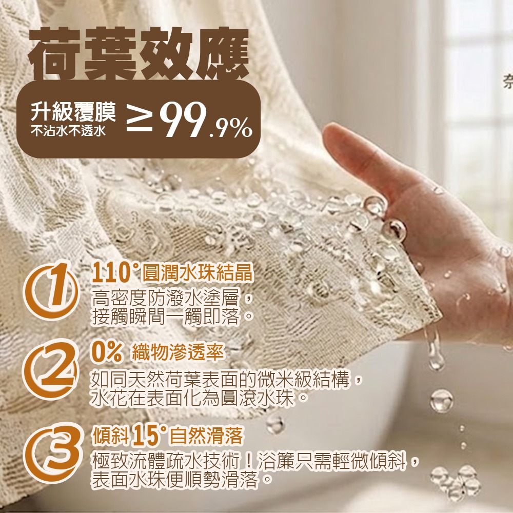 G+居家 沐光防潑水輕紗簾(沐光防潑水多用途浴簾輕紗門簾隔間簾-加重鉛條)-細節圖3