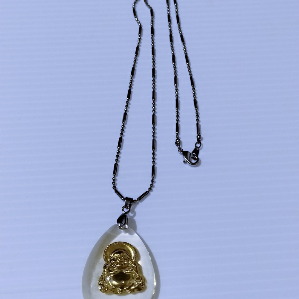 ❤️🙏🥰 壓克力  彌勒佛  項鍊 只有一個-細節圖2