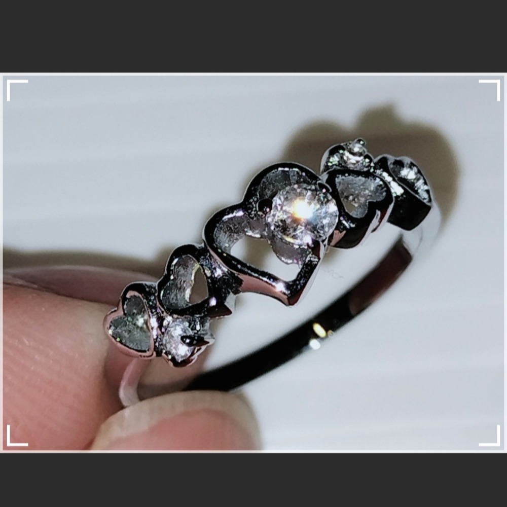 ❤️🙏🥰美麗 愛心 閃鑽 美鑽戒指 只有一個-細節圖2