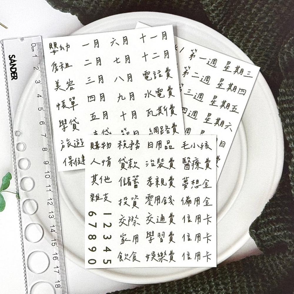 77種分類🏷️文字貼紙┊理財記帳┊收支整理┊手帳理財本┊手帳小幫手┊現金信封 • 手作-細節圖4