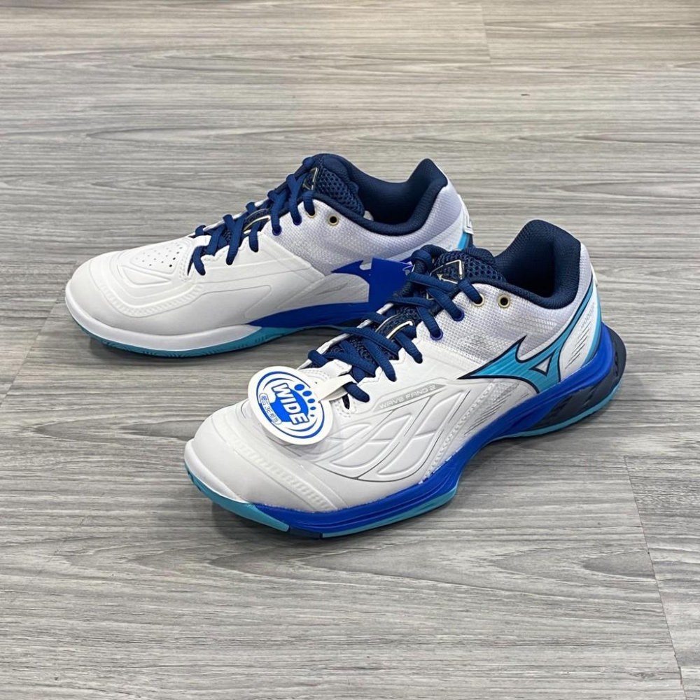 【凱將體育羽球店】MIZUNO Wave Fang 2 羽球鞋 71GA231302 美津濃 白 河藍 盛典藍-細節圖2