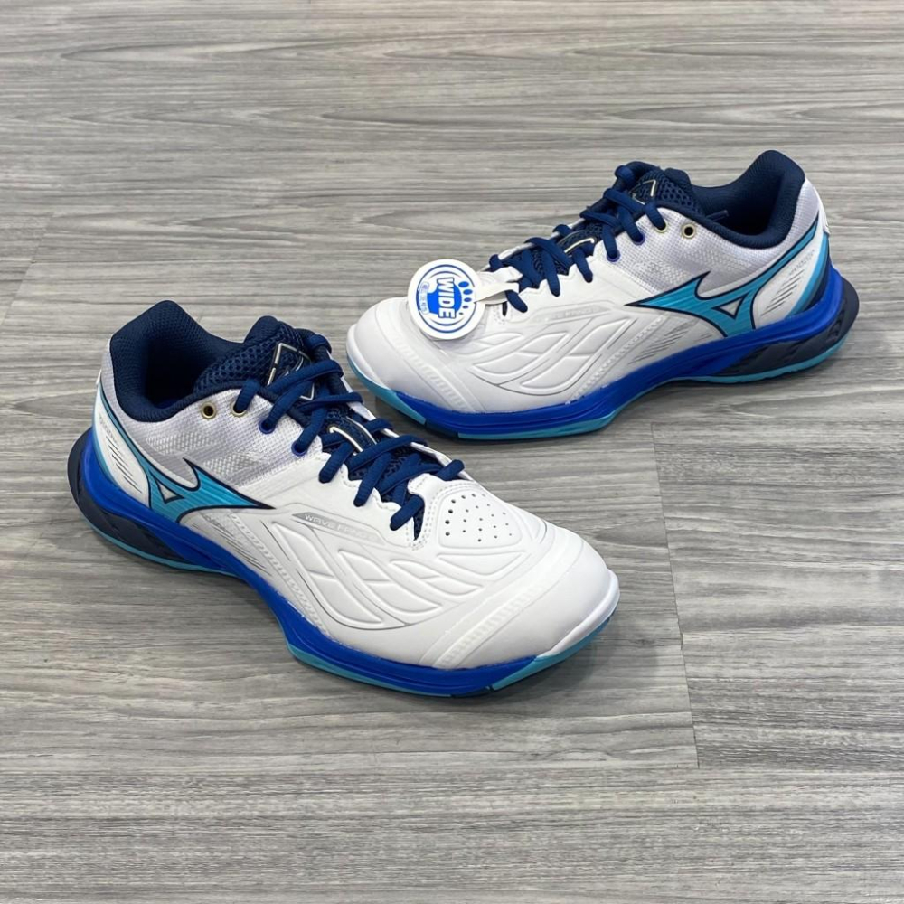 【凱將體育羽球店】MIZUNO Wave Fang 2 羽球鞋 71GA231302 美津濃 白 河藍 盛典藍-細節圖3