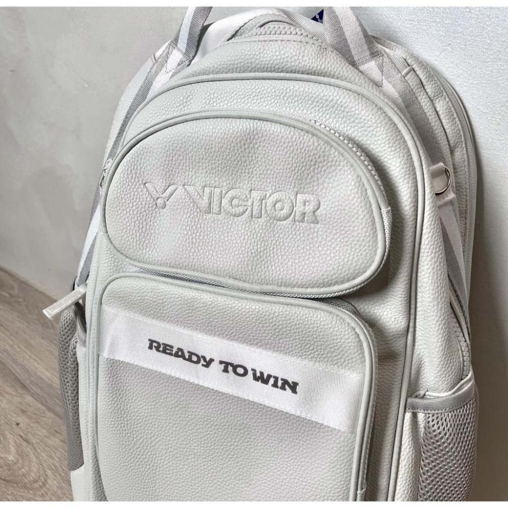 【凱將體育羽球店】VICTOR BR5028 H 後背包 羽球背包 球袋 多夾層 月岩灰 背包 羽球-細節圖2
