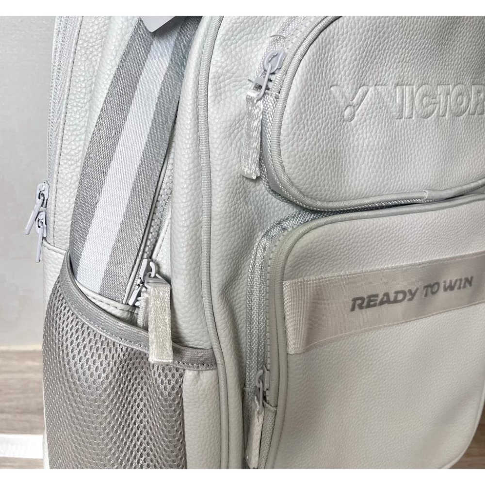 【凱將體育羽球店】VICTOR BR5028 H 後背包 羽球背包 球袋 多夾層 月岩灰 背包 羽球-細節圖3
