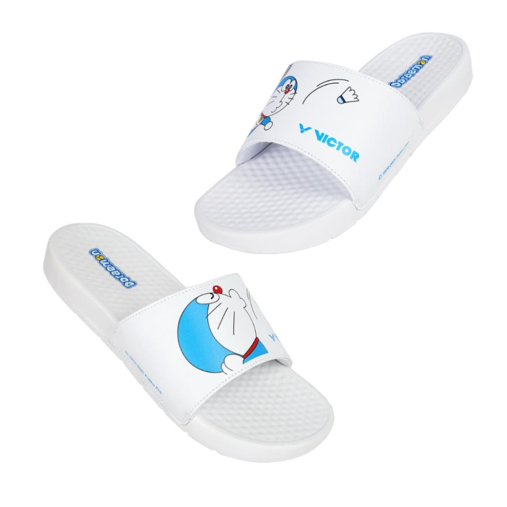 【凱將體育】勝利 X 哆啦a夢 聯名 拖鞋 亮白 VICTOR 可愛 小叮噹 哆啦 VT008DRM-細節圖2