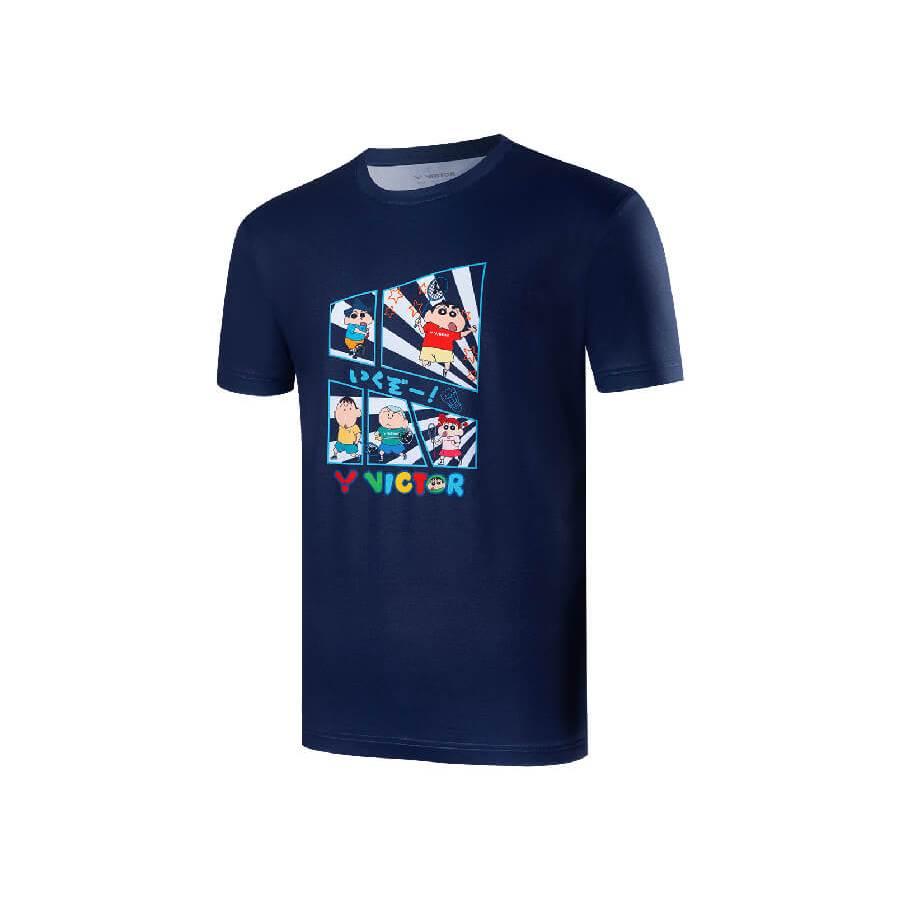 【凱將體育】勝利 X 蠟筆小新 聯名T恤 T-SHIRT 漫畫款 T-404CS 球衣 羽球 VICTOR 可愛-細節圖2
