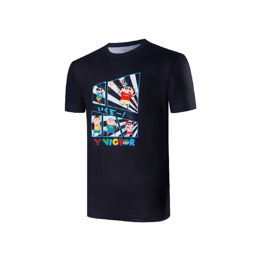 【凱將體育】勝利 X 蠟筆小新 聯名T恤 T-SHIRT 漫畫款 T-404CS 球衣 羽球 VICTOR 可愛-細節圖4