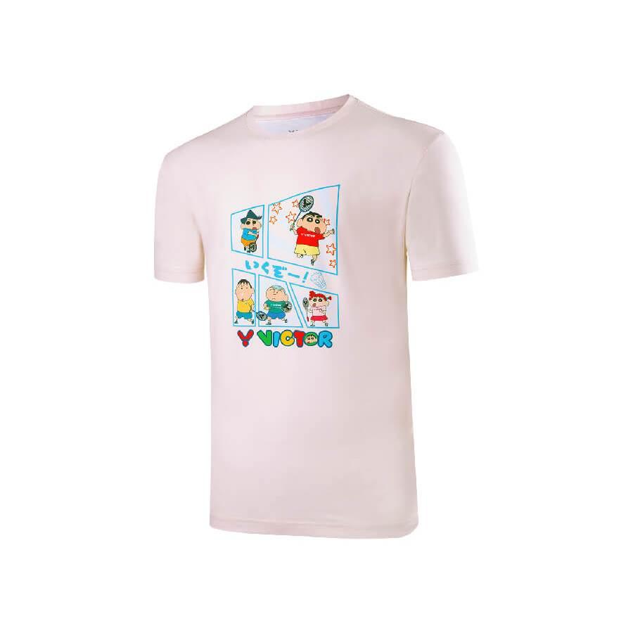 【凱將體育】勝利 X 蠟筆小新 聯名T恤 T-SHIRT 漫畫款 T-404CS 球衣 羽球 VICTOR 可愛-細節圖6