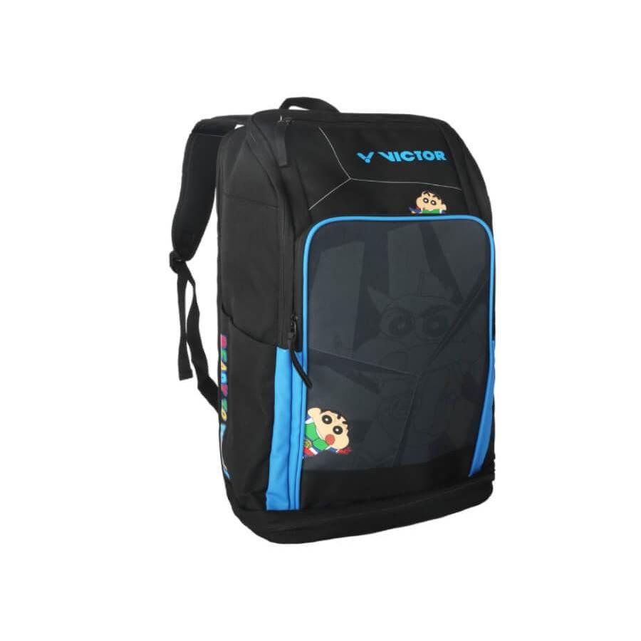 【凱將體育】勝利 X 蠟筆小新 後背包 BR3042CS 黑 聯名 背包 拍袋 小新 羽球 VICTOR-細節圖2