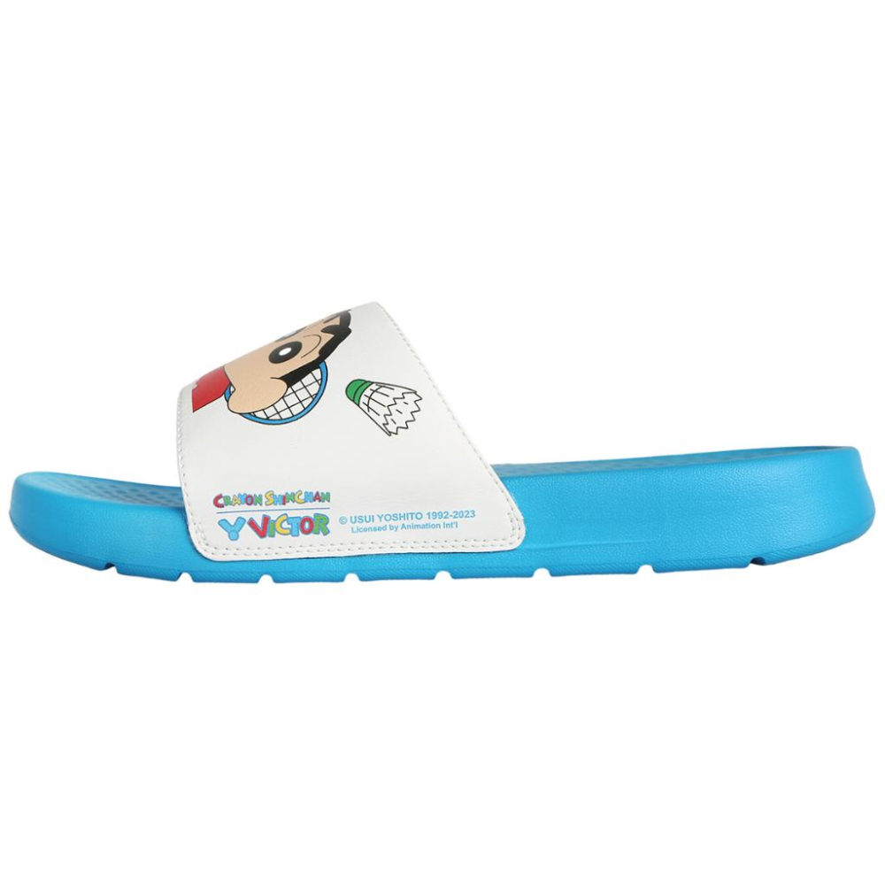 【凱將體育】勝利 X 蠟筆小新 聯名 拖鞋 008CS  FA航海藍/亮白 VICTOR 可愛 動感超人 小新-細節圖4