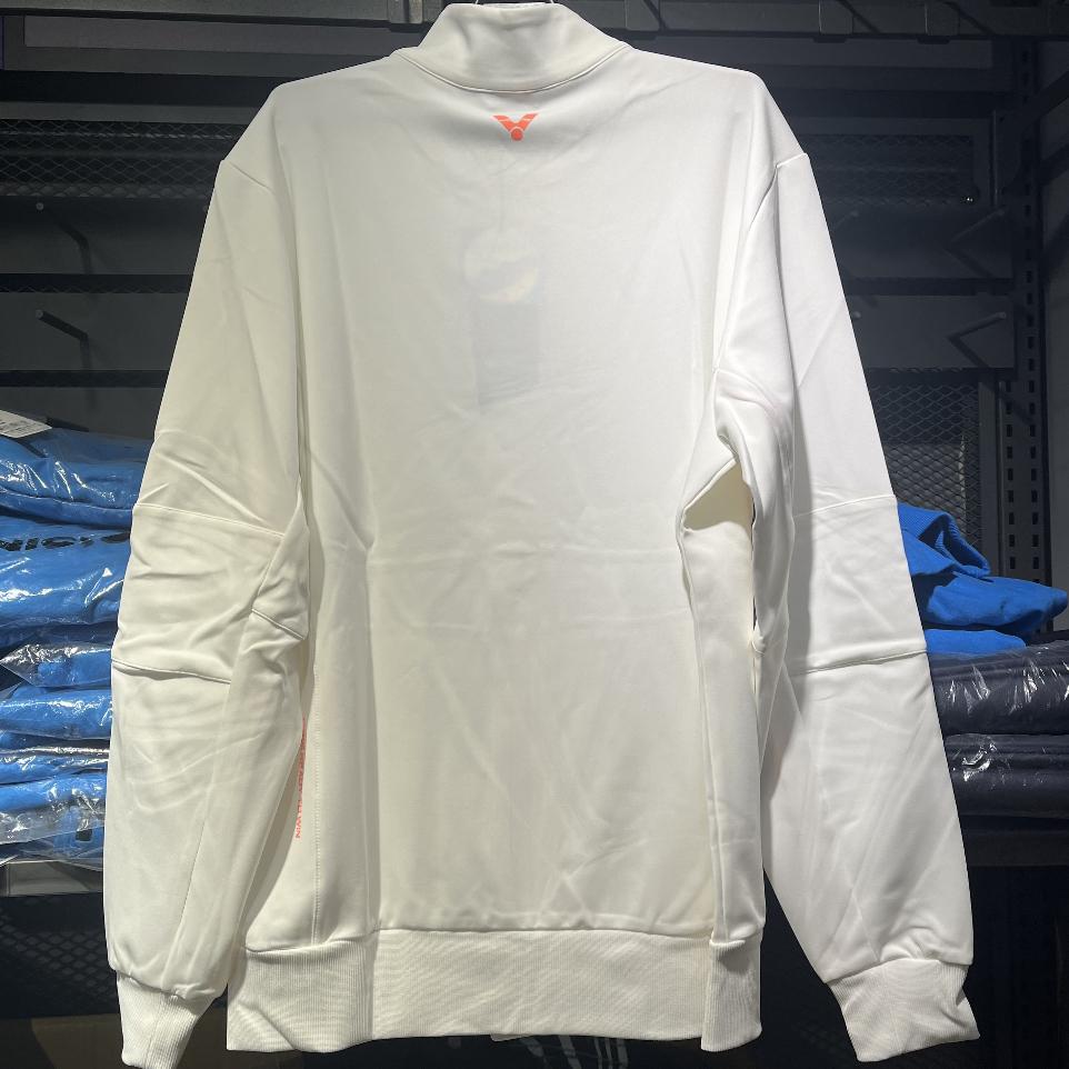 【凱將體育羽球店】出清下殺 VICTOR 韓國外套 （白）女款  J-VT4093WA / 男款  J-VT4093ＭA-細節圖2