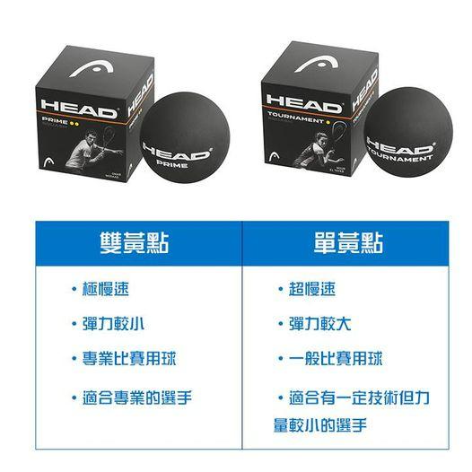 【凱將體育】HEAD 壁球 單黃點 雙黃點 台灣製 高CP-細節圖2