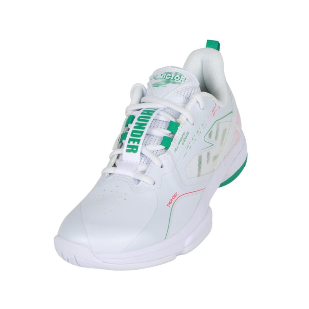 【凱將體育羽球店】VICTOR THUNDER+  羽球鞋 珠光白/灰綠松石 珠光白綠 鴛鴦配色-細節圖5