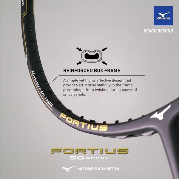 【凱將體育羽球店】Mizuno 羽球拍 羽毛球拍 鐵灰 Fortius 50 Spirit 73Mtb15001-細節圖4