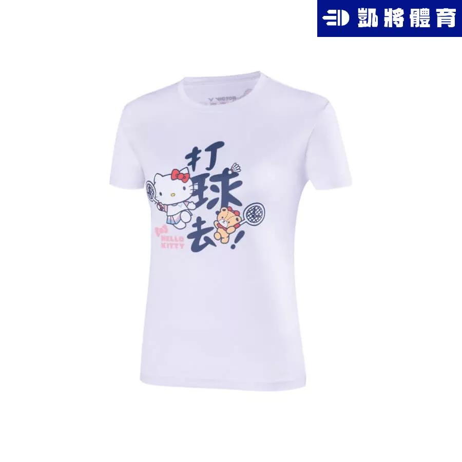 【凱將體育羽球店】VICTOR X HELLO KITTY聯名 T恤-打球款 T-KT202 I/A 可愛 球衣 羽球-細節圖2