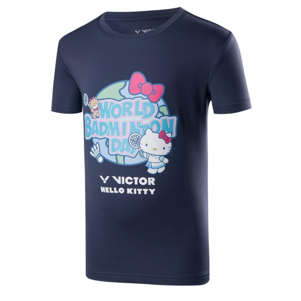 【凱將體育羽球店】VICTOR X Hello Kitty 世界羽球日 聯名T-SHIRT T恤-細節圖4