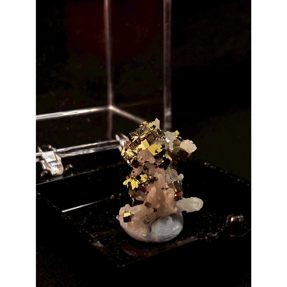 上堡黄鐵礦水晶螢石共生 標本原石飾品 X1-細節圖2