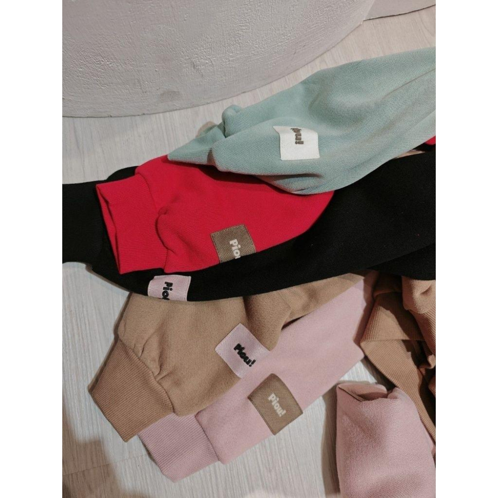 💗現貨短款粉、紅/長款紅、綠+預購💗6591/7031左左家情侶裝標籤刷毛帽T長版帽T/刷毛短版帽T上衣下半身失蹤閨蜜裝-細節圖8