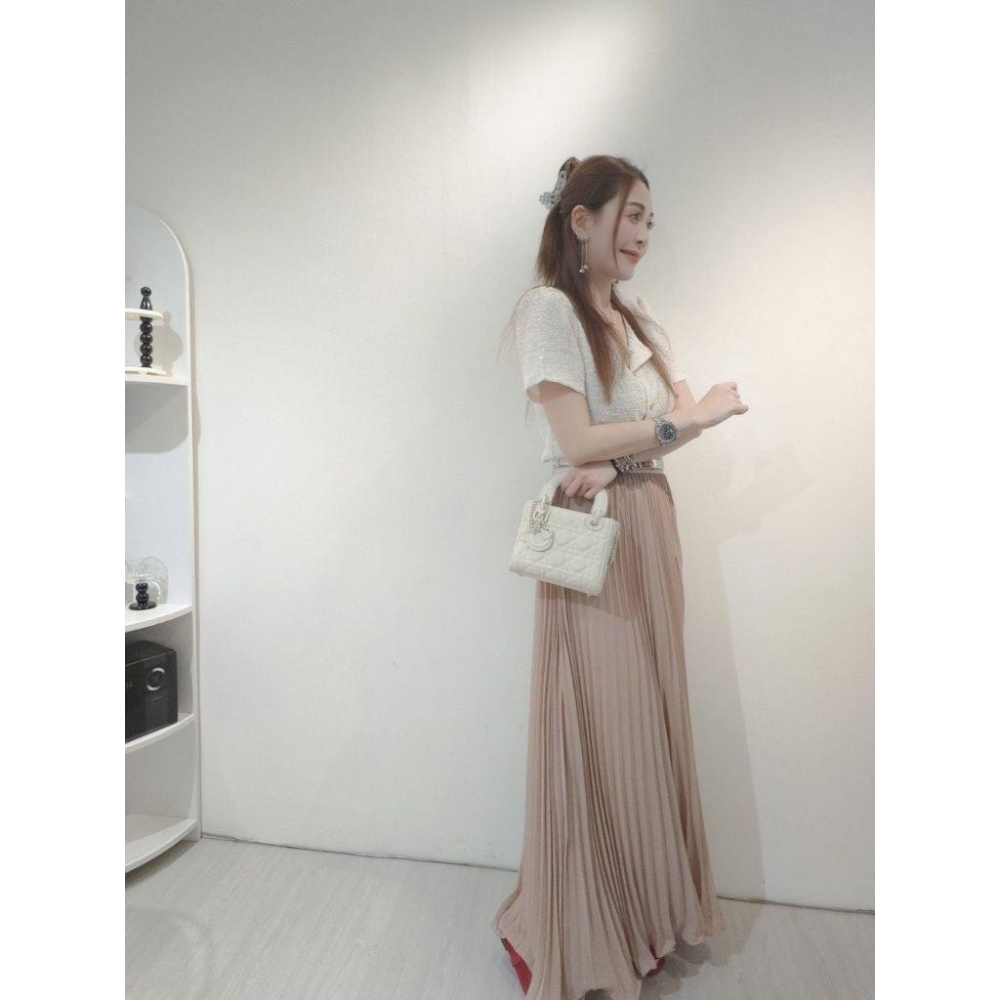 ❤️現貨黑/紅/灰❤️9803輕飄飄落地百摺裙百摺長裙法式長裙氣質長裙-細節圖6