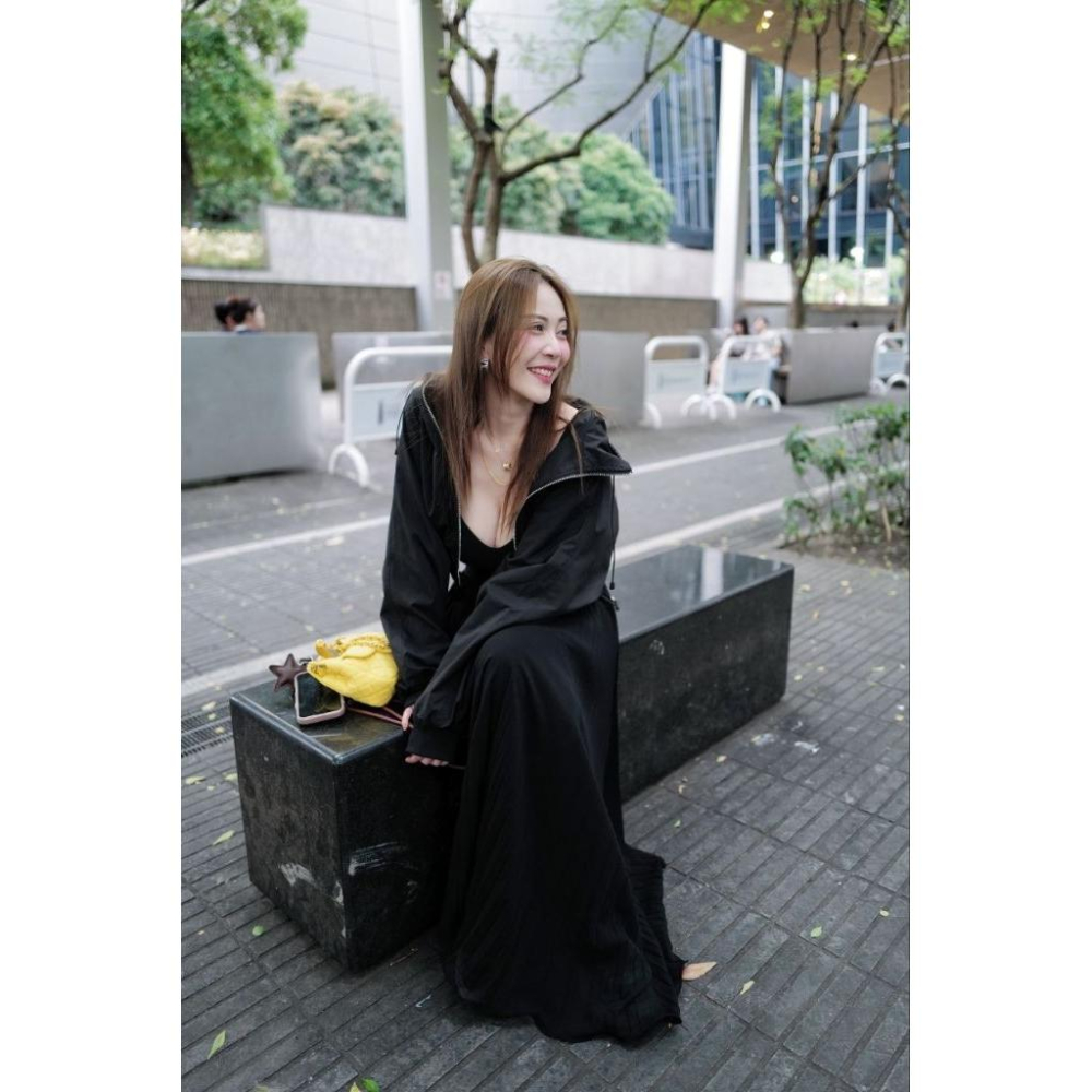 ❤️現貨黑/紅/灰❤️9803輕飄飄落地百摺裙百摺長裙法式長裙氣質長裙-細節圖8