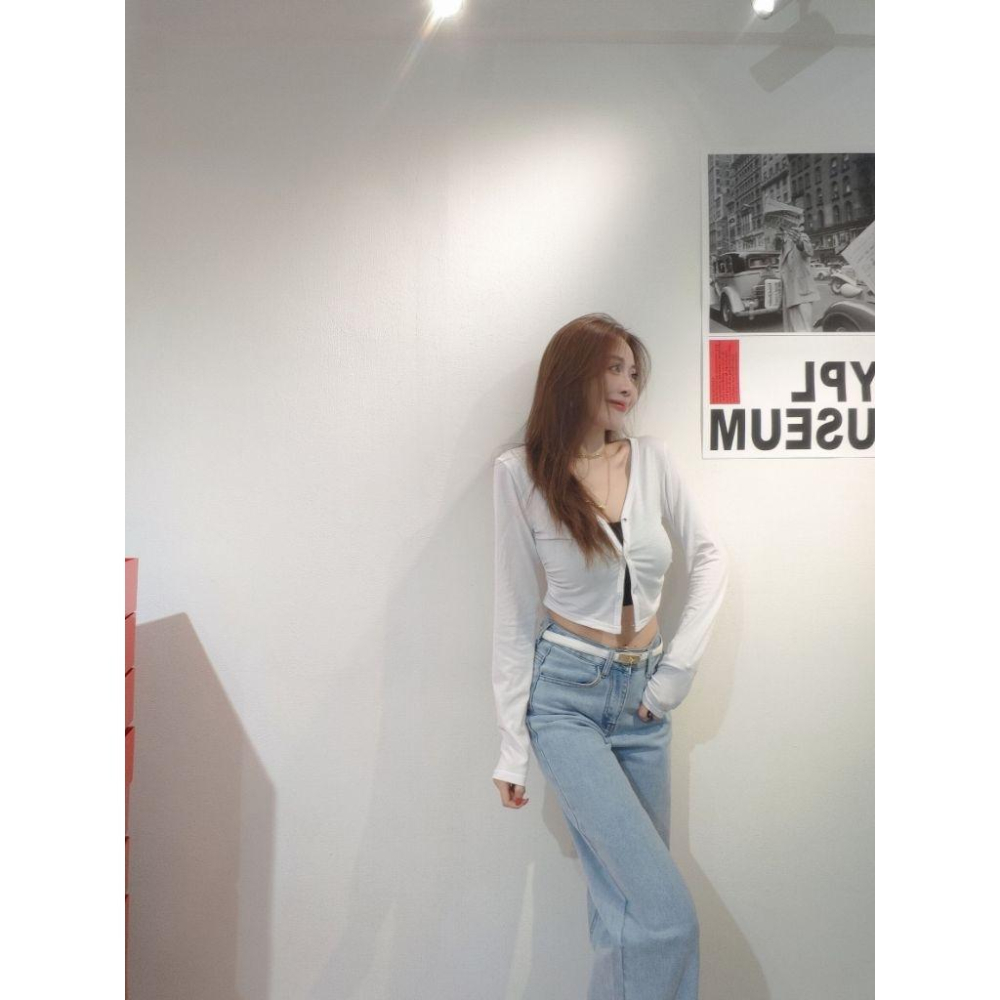 ❤️紅/綠/藍/黃❤️5952百搭棉質防曬外套上衣外套兩穿短版外套短版罩衫-細節圖4