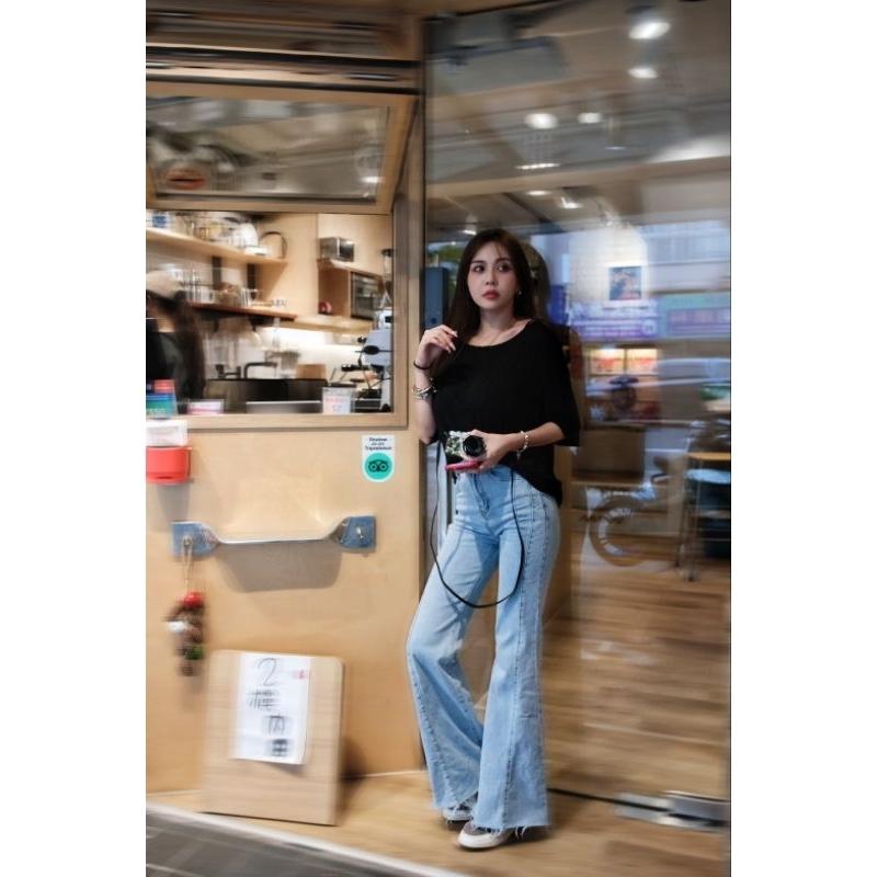 💗現貨黑/白/灰💗5887獨家訂製慵懶大T圓領寬鬆上衣大T恤長版T素T海邊穿搭比基尼穿搭日常穿搭-細節圖8