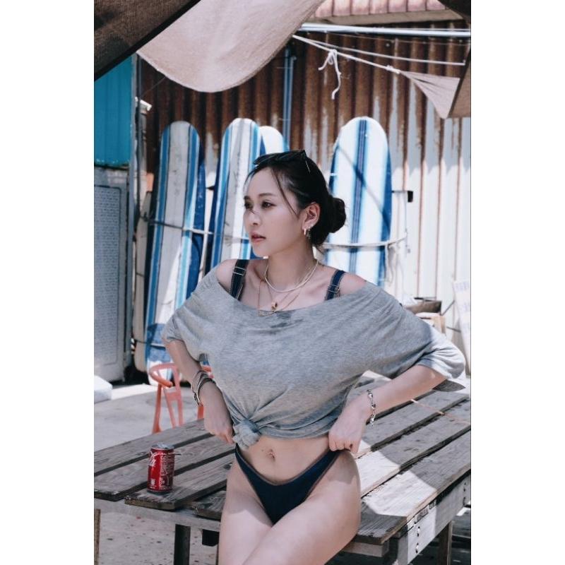 💗現貨黑/白/灰💗5887獨家訂製慵懶大T圓領寬鬆上衣大T恤長版T素T海邊穿搭比基尼穿搭日常穿搭-細節圖9