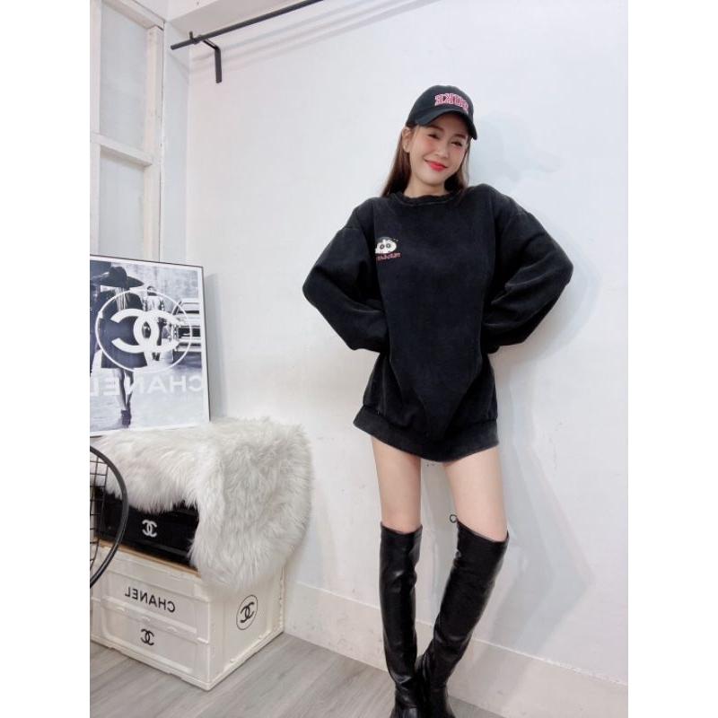 💗現貨💗1319蠟筆小新水洗衛衣卡通大學T-細節圖2