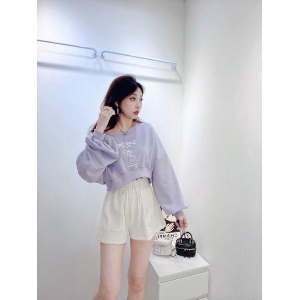 💗現貨粉/黃/綠💗7113澎澎袖小熊印花短版上衣短版T恤-細節圖4
