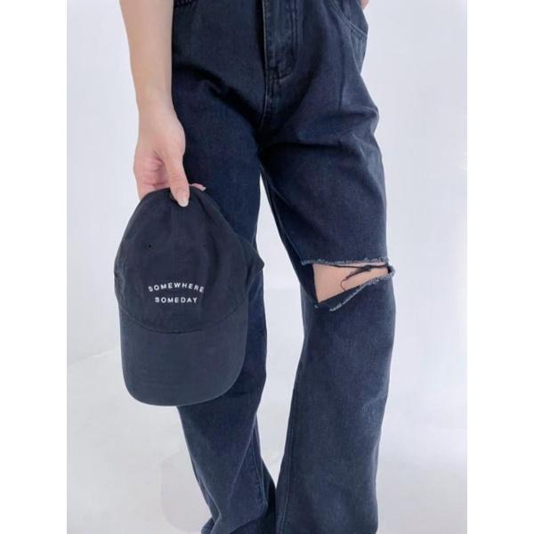 💗現貨💗6270造型腰帶割破牛仔褲牛仔短褲皮褲-細節圖4