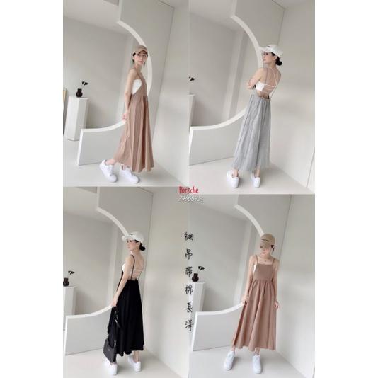 💗現貨黑/灰💗細肩帶連身褲吊帶褲吊帶（3色）-細節圖3