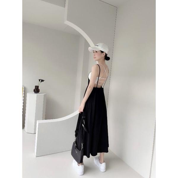 💗現貨黑/灰💗細肩帶連身褲吊帶褲吊帶（3色）-細節圖5