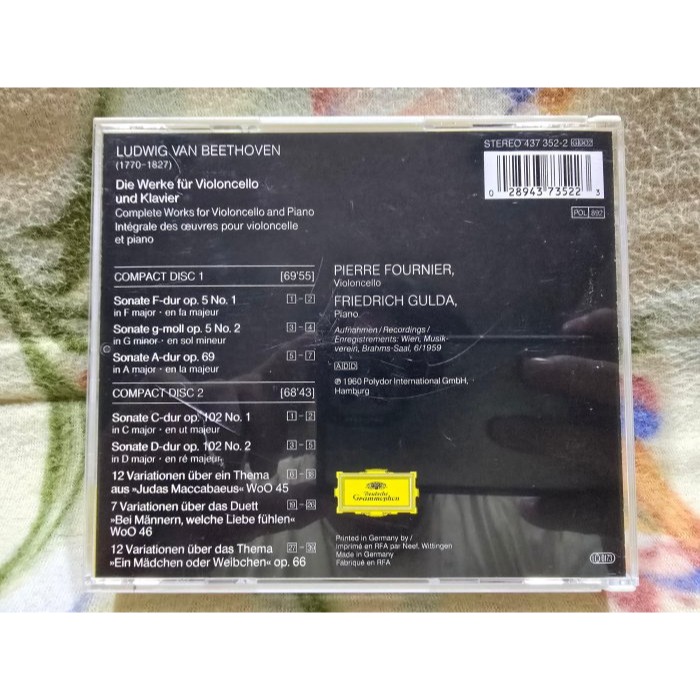 PIERRE FOURNIER/FRIEDRICH GULDA /BEETHOVEN: DIE WERKE FÜR CE-細節圖2