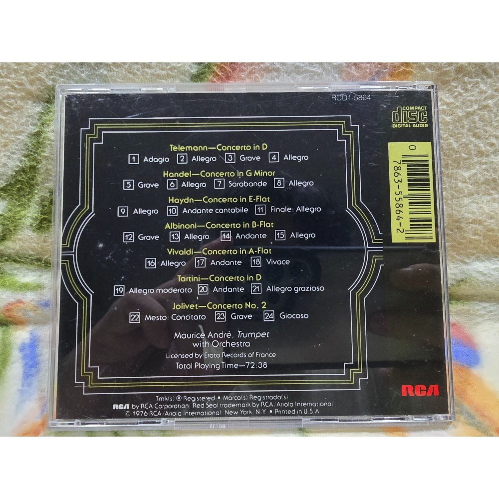 MAURICE ANDRÉ PLAYS TELEMANN • HANDEL HAYDN ALBINONI VIVALDI-細節圖2