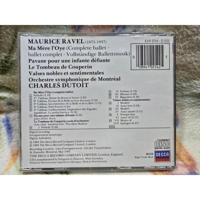 RAVEL: ORCHESTRAL WORKS/DUTOIT(MADE IN W.GERMANY)-細節圖4