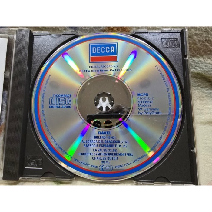 RAVEL: BOLERO RAPSODIE ESPAGNOLE ETC/DUTOIT(MADE IN W.GERMAN-細節圖2
