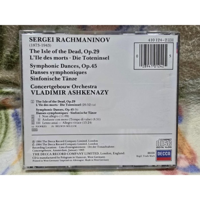 RACHMANINOV: ISLE OF THE DEAD SYMPHONIC DANCES /ASHKENAZY-細節圖4