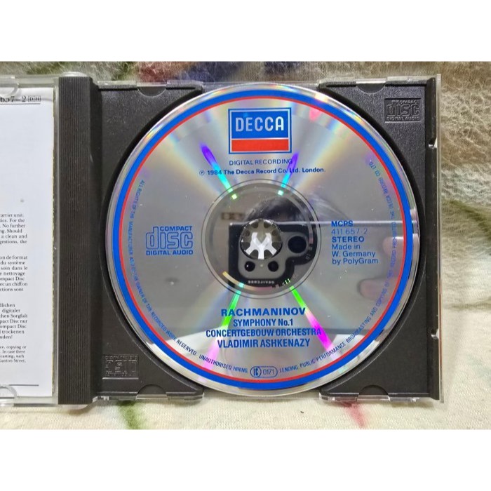 RACHMANINOV: SYMPHONY No.1 CONCERTGEBOUW ORCHESTRA/ASHKENAZY-細節圖2