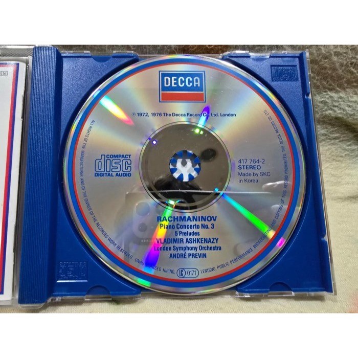 RACHMANINOV: PIANO CONCERTO NO.3 etc. ASHKENAZY/LSO/PREVIN(M-細節圖2