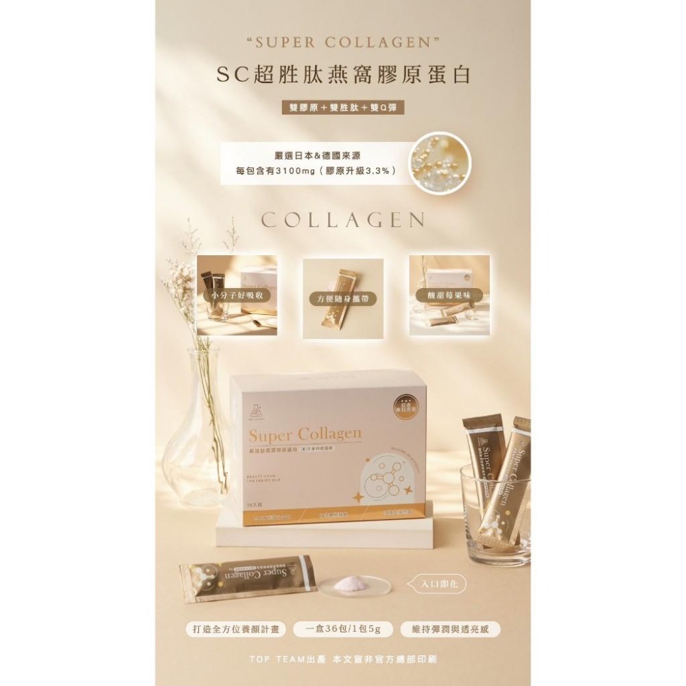 NIUS 茉本｜森挪威代理🌸官方認證 孫佳琪品牌 SC超胜肽燕窩膠原蛋白 無腥味不用配水 女孩必備-細節圖3