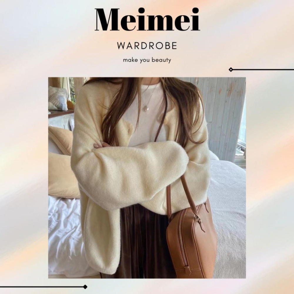 🔥現貨出清秒出🔥只要399_韓國質感/單釦落肩針織開襟外套/寬鬆針織罩衫/全新黑色最後一件-細節圖2