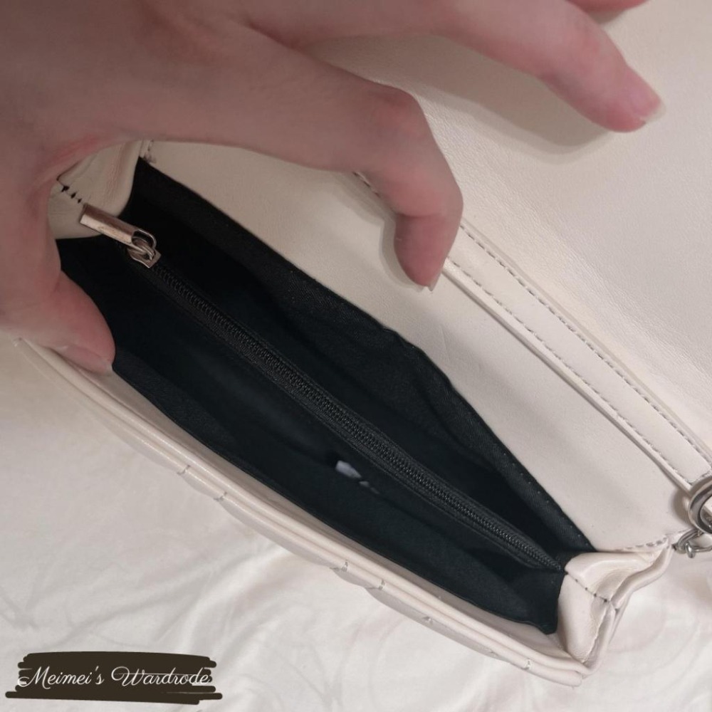 🔥現貨出清秒出🔥只要350_熱賣追加款_百搭鍊條壓紋斜背包/小方包/穿搭包/ins風格/現貨白-細節圖6