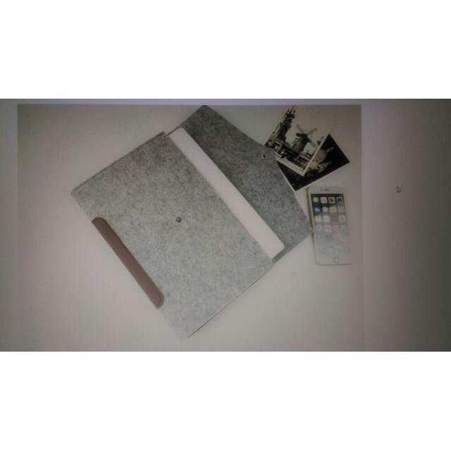 🔥現貨出清秒出🔥原創純手工pinko高質感毛顫/淺灰色/蘋果電腦筆電包/電腦包/15吋/全新-細節圖3