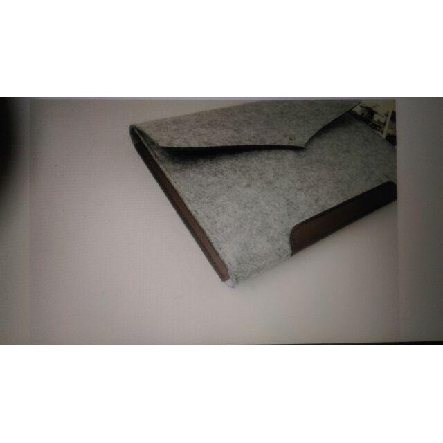 🔥現貨出清秒出🔥原創純手工pinko高質感毛顫/淺灰色/蘋果電腦筆電包/電腦包/15吋/全新-細節圖4